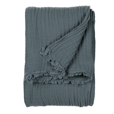 Muslin Large Bed Throw Dusk