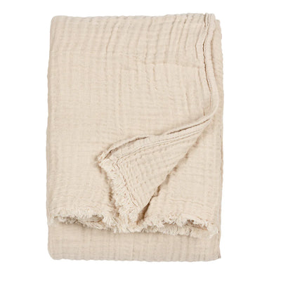 Muslin Large Bed Throw Natural