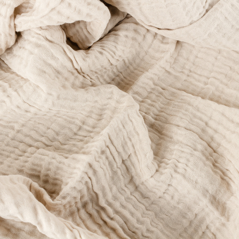 Muslin Large Bed Throw Natural