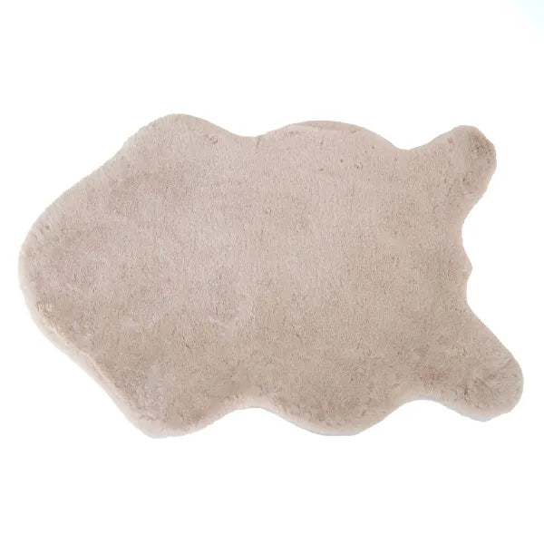 Faux Sheepskin Rug Beige