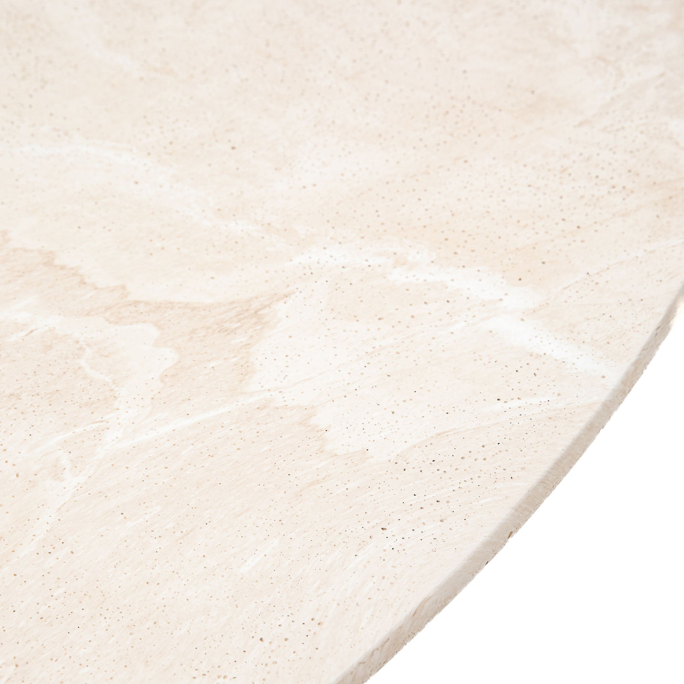 Travertine Effect Round Dining Table