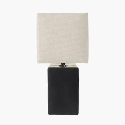Block Black Ceramic Table Lamp