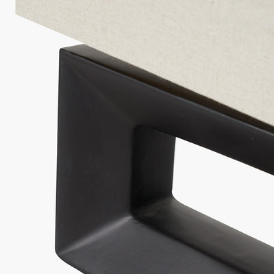 Block Black Ceramic Table Lamp