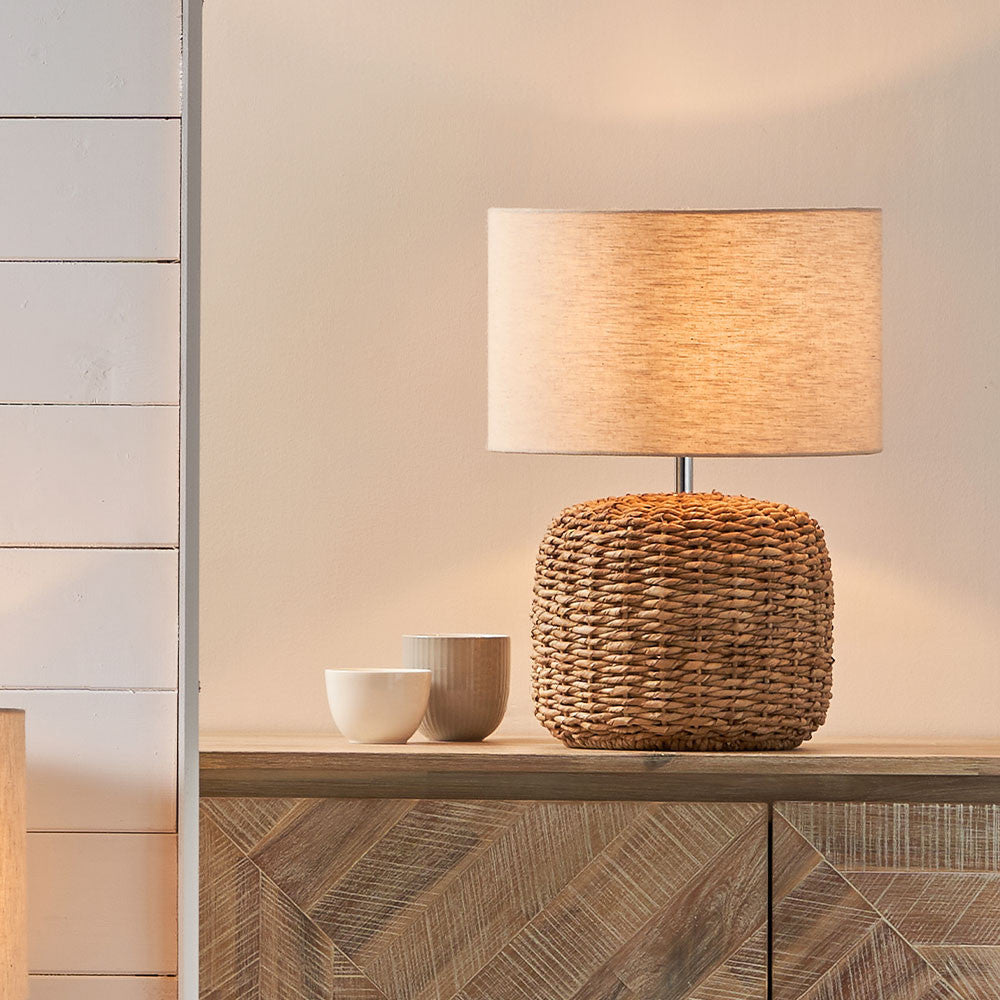 Natural Woven Table Lamp