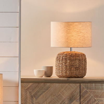 Natural Woven Table Lamp