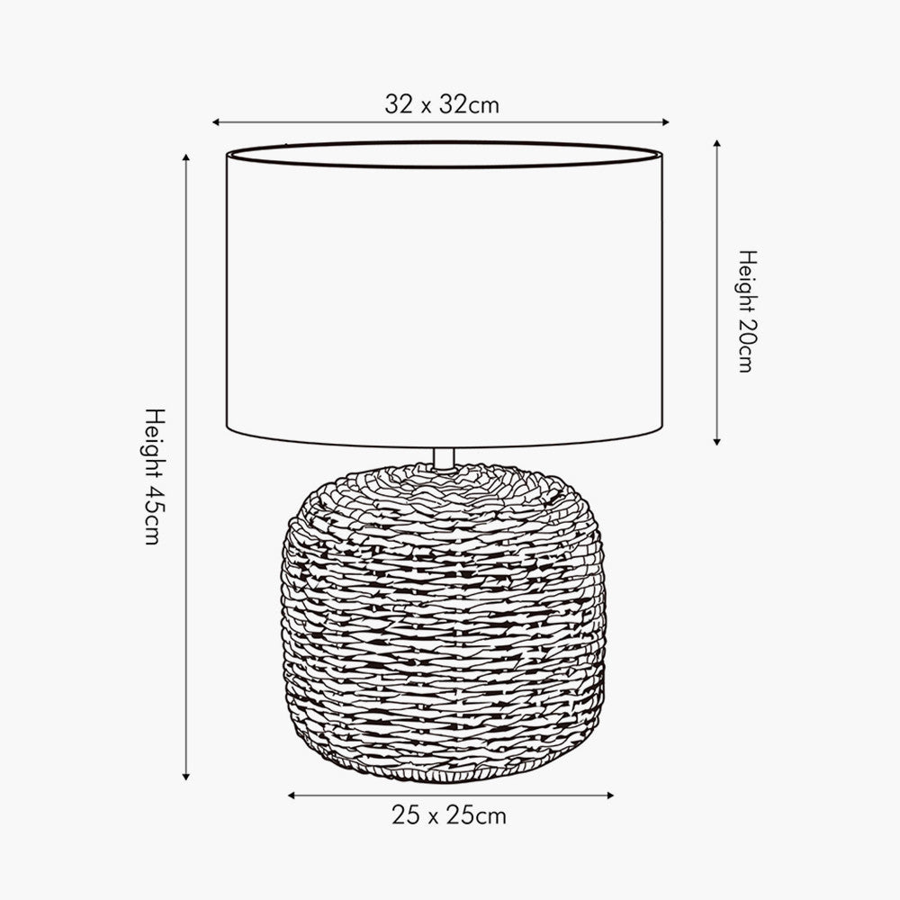 Natural Woven Table Lamp
