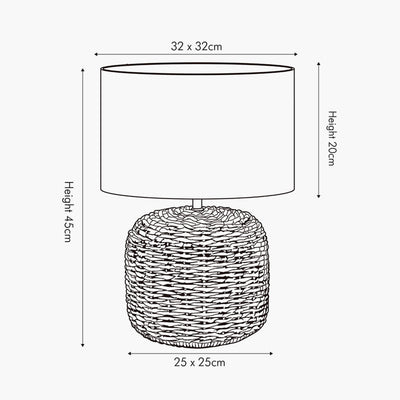 Natural Woven Table Lamp