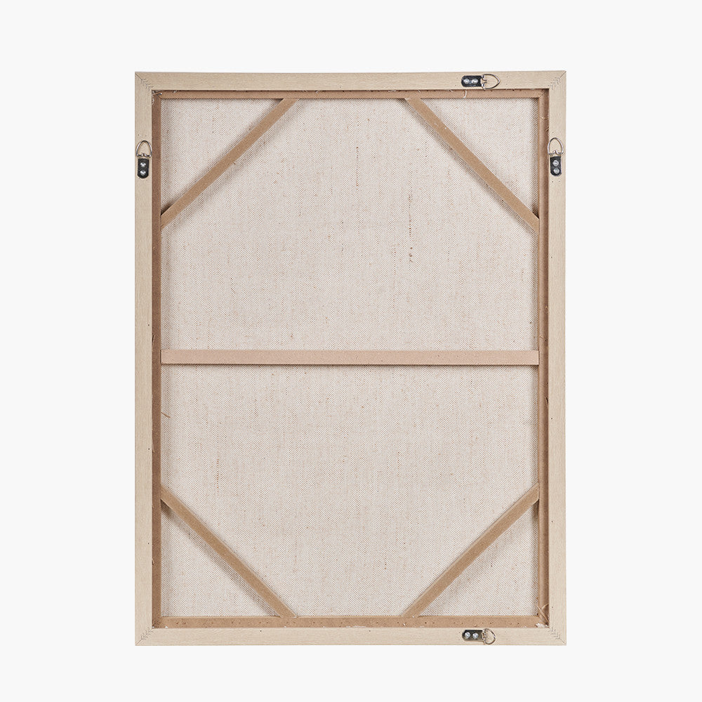 White & Natural Framed Canvas