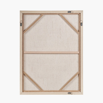 White & Natural Framed Canvas