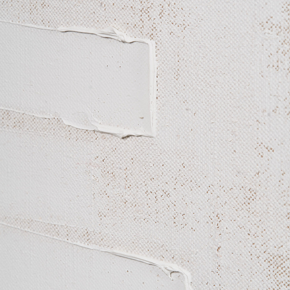 White & Natural Framed Canvas