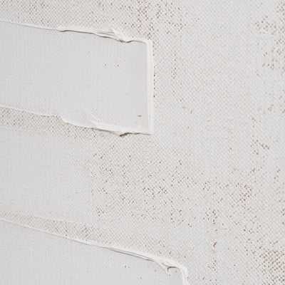 White & Natural Framed Canvas