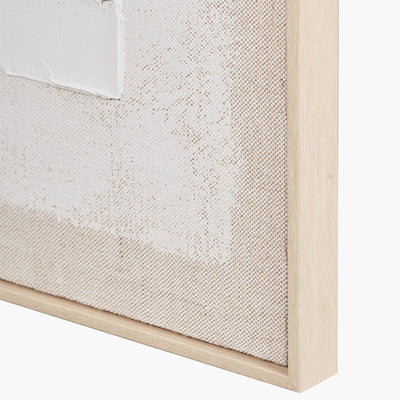 White & Natural Framed Canvas