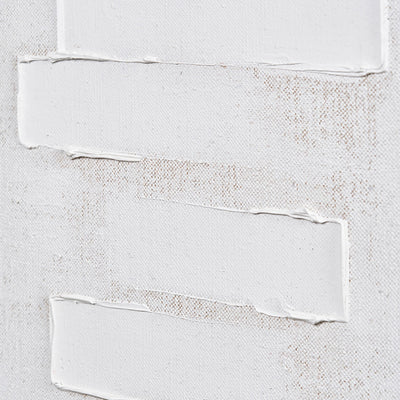 White & Natural Framed Canvas
