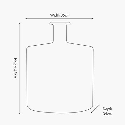 Clear Recycled Glass Bottle Vase