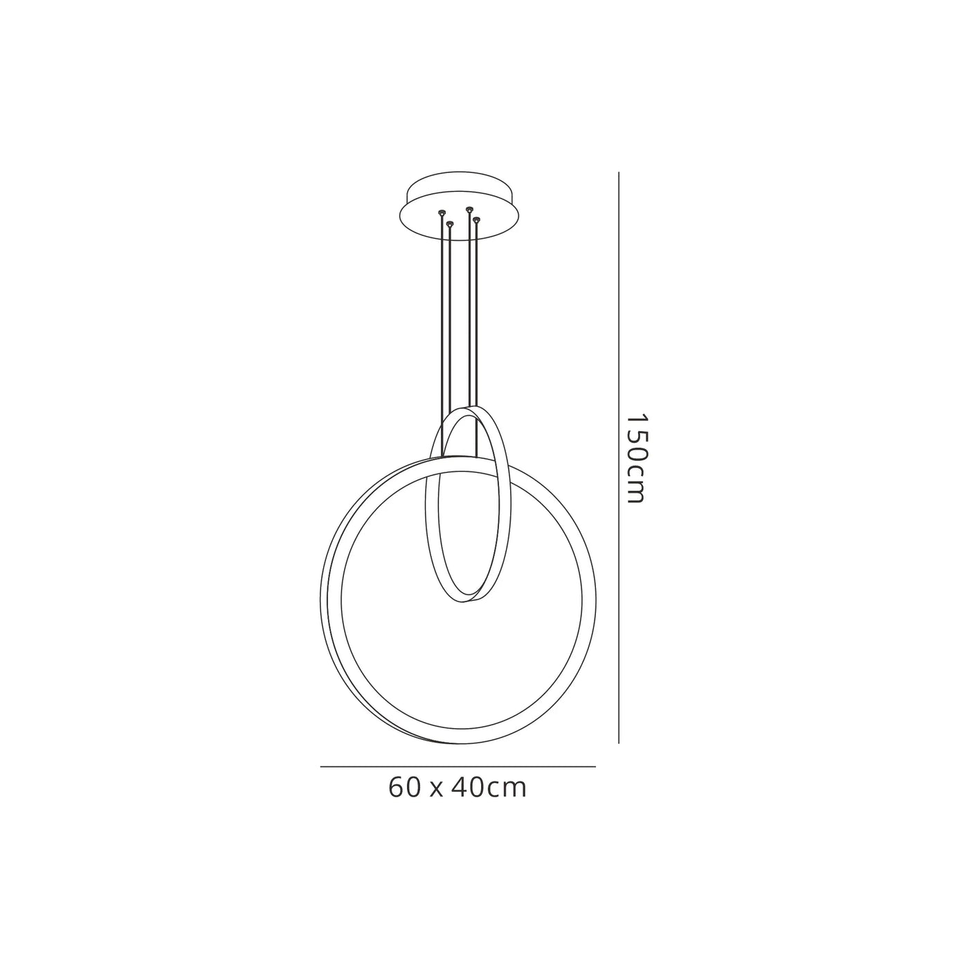 Ex-Display - 2 Ring White LED Ceiling Light