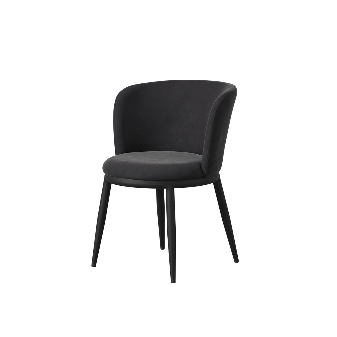 Brampton Dining Chair Black Velvet