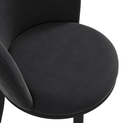 Brampton Dining Chair Black Velvet