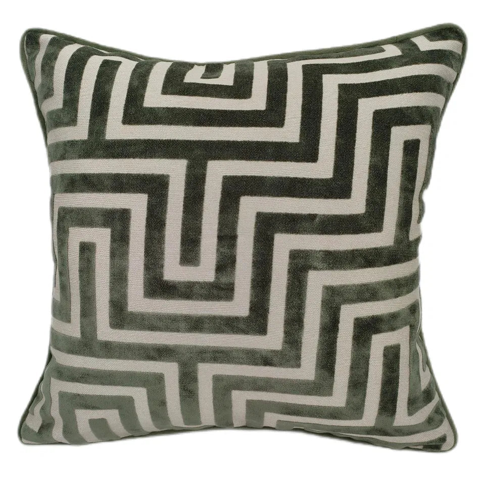 Malini Paul Moneypenny Amazing Sage Velvet Cushions