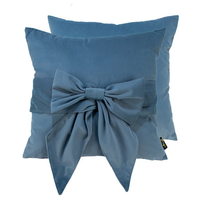 Malini Paul Moneypenny Blue Tiedup Cushion