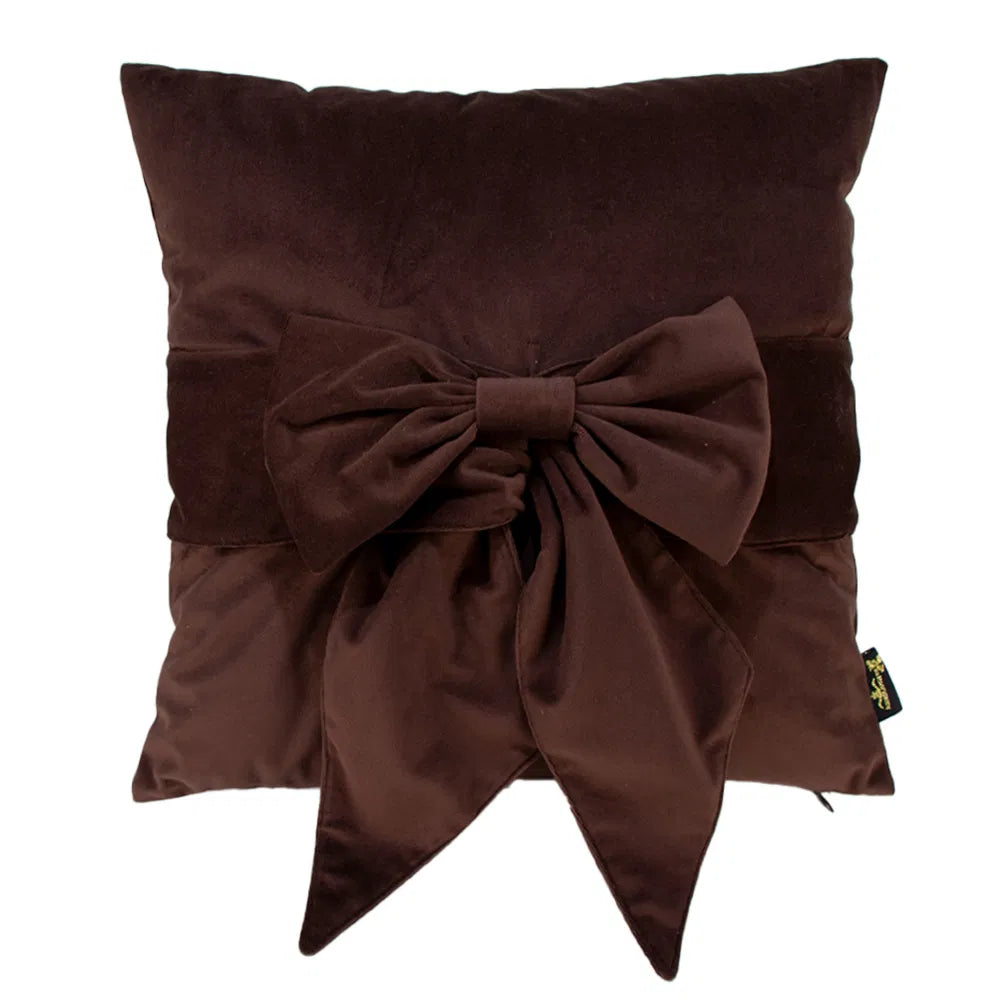 Malini Paul Moneypenny Choc Tiedup Cushion