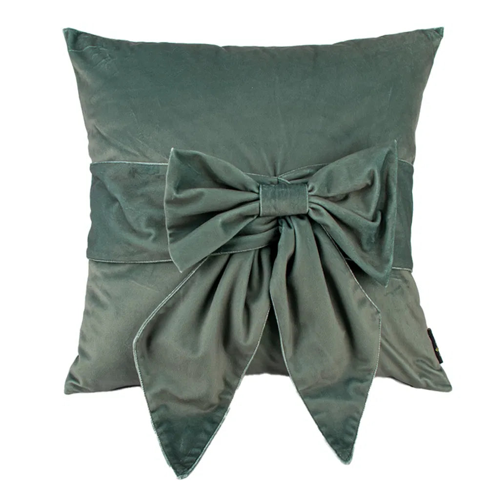 Malini Paul Moneypenny Green Tiedup Cushion