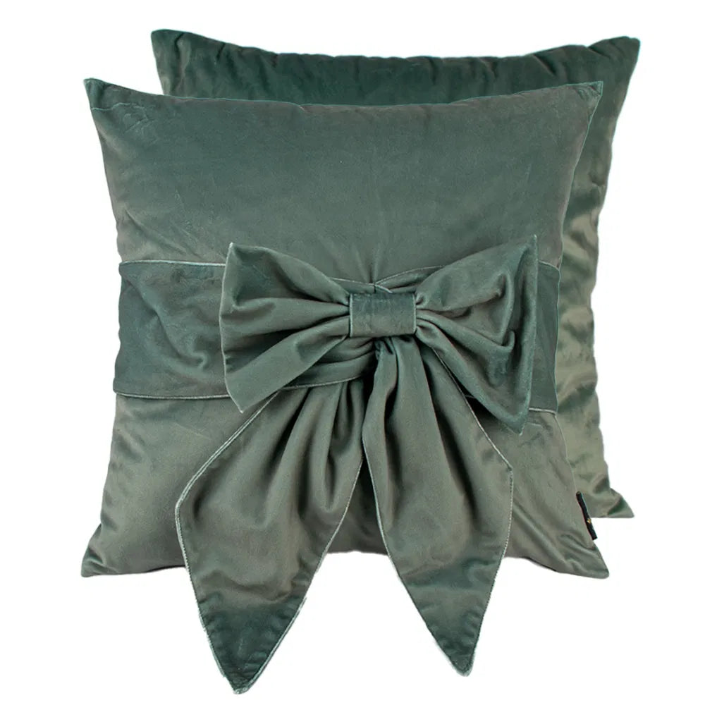 Malini Paul Moneypenny Green Tiedup Cushion