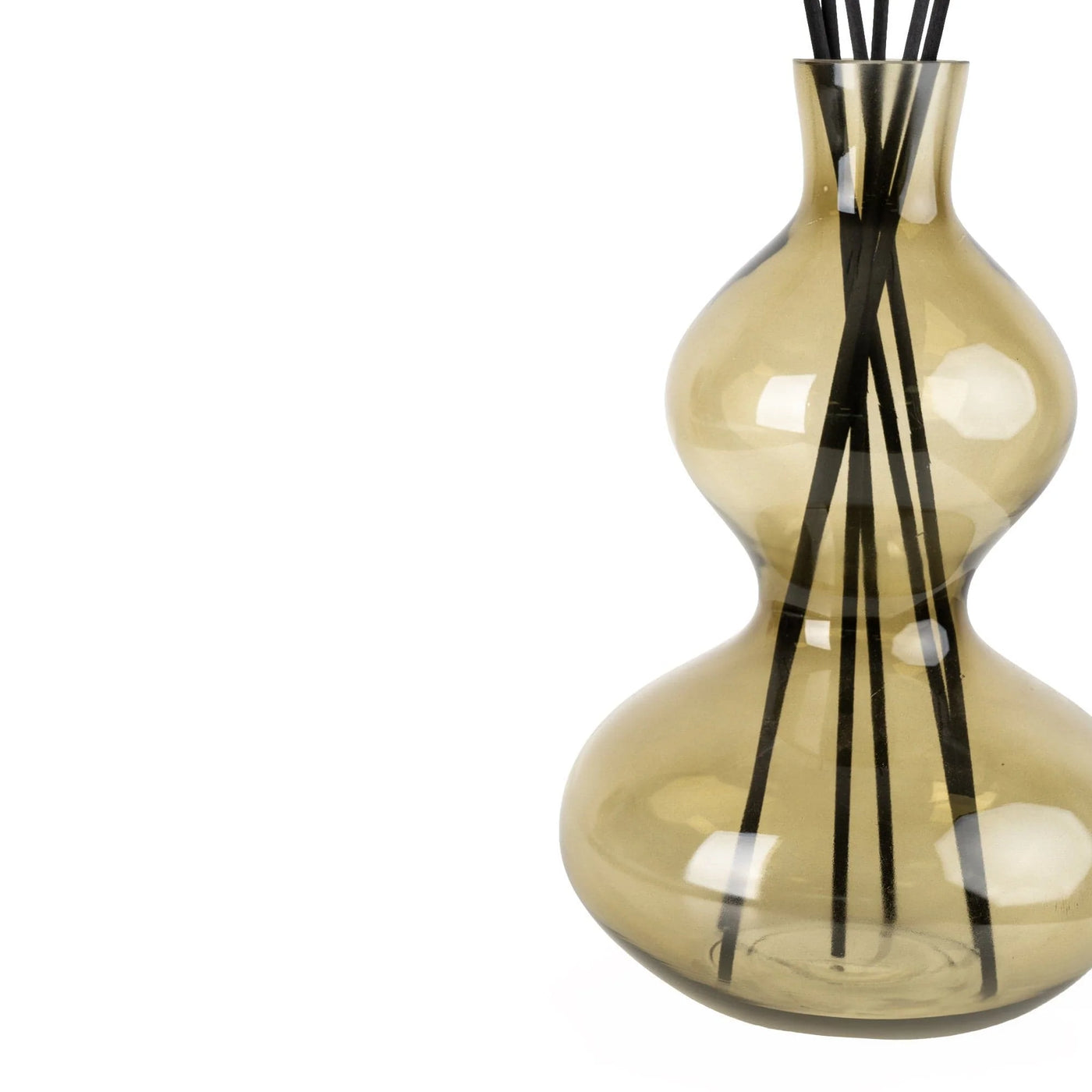 1000ml Wavy Glass Diffuser Olive Green