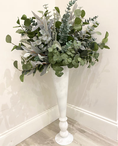 Tides Collection Tall White Tulip Vase