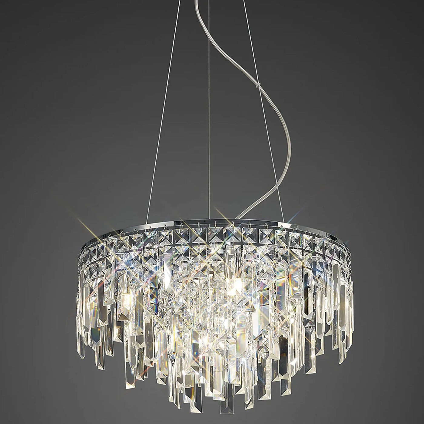 Ex-Display - Maddi Chrome & Crystal Ceiling Light