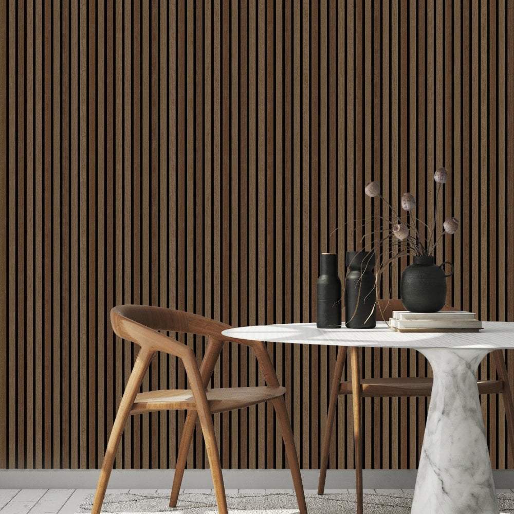 Walnut Acoustic Slat Wall Panel – Tides Home
