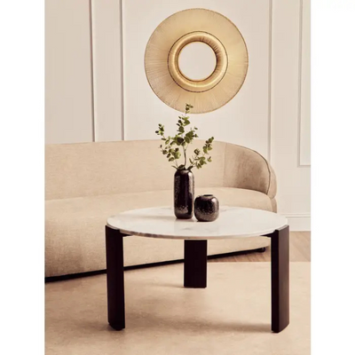 Palmermo White Marble Round Coffee Table (2 sizes available)