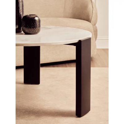 Palmermo White Marble Round Coffee Table (2 sizes available)