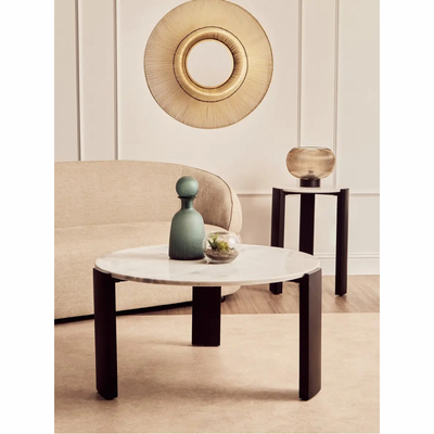 Palmermo White Marble Round Coffee Table (2 sizes available)
