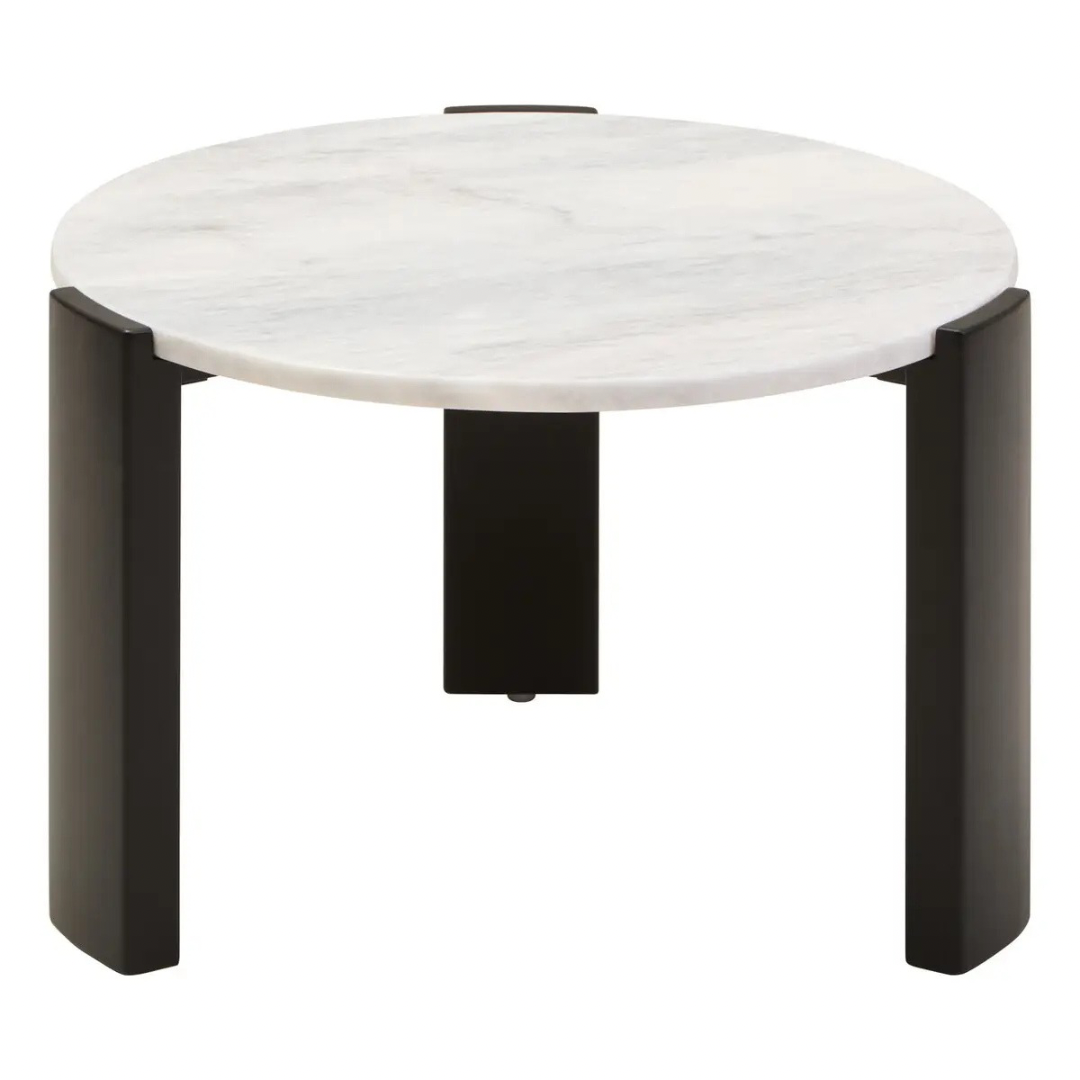 Palmermo White Marble Round Coffee Table (2 sizes available)