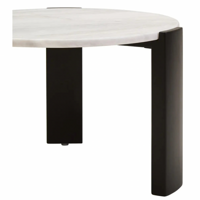 Palmermo White Marble Round Coffee Table (2 sizes available)