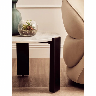 Palmermo White Marble Round Coffee Table (2 sizes available)