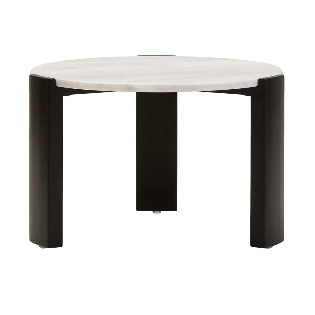 Palmermo White Marble Round Coffee Table (2 sizes available)