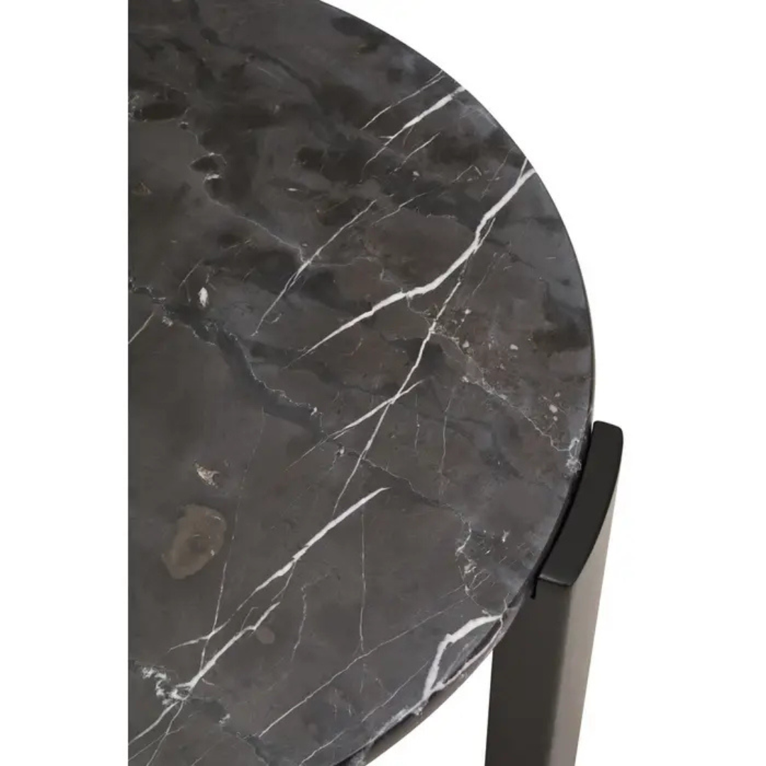 Palmermo Black Marble Round Coffee Table (2 sizes available)
