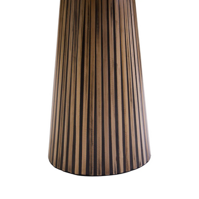 Bamboo Inlay Round Side Table