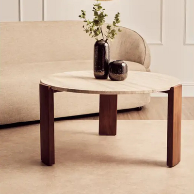 Palmermo Travertine Round Coffee Table (2 sizes available)