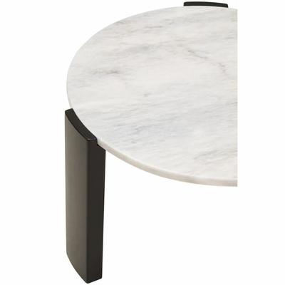 Palmermo White Marble Round Coffee Table (2 sizes available)