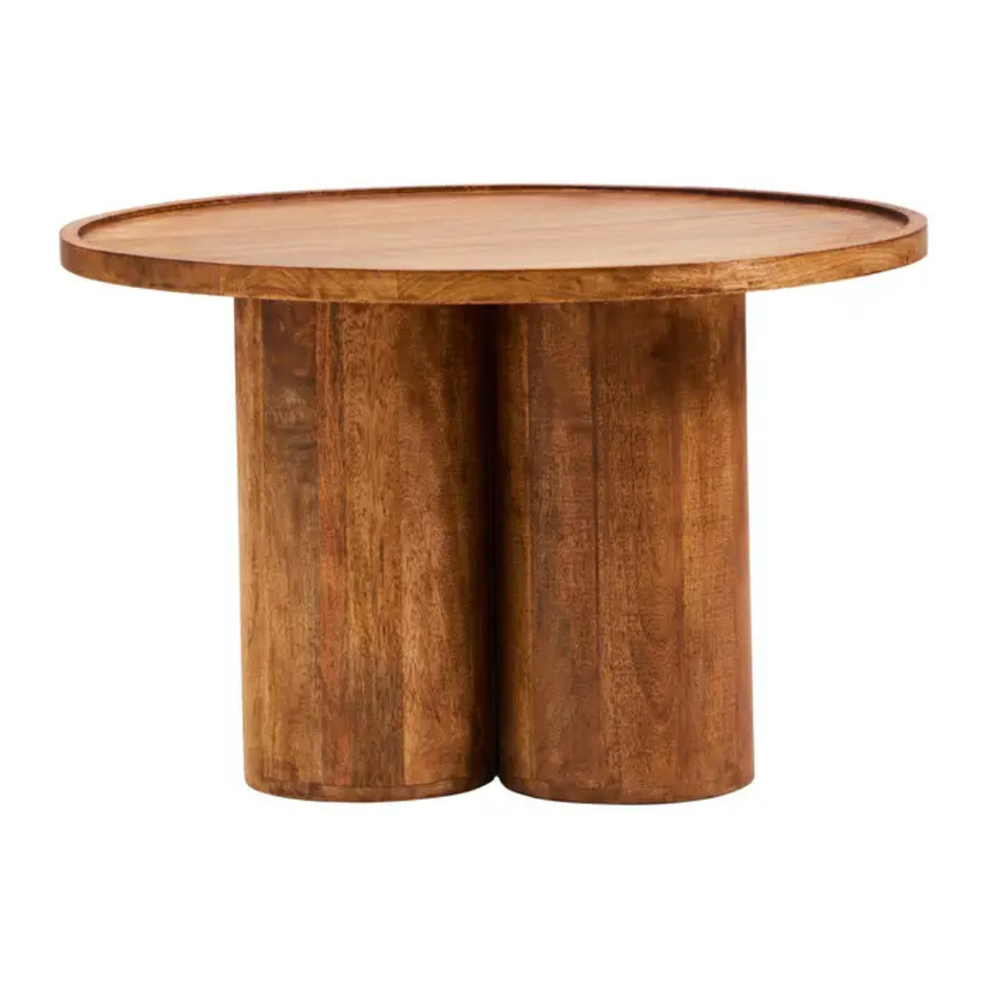 Natural Mango Wood Pillar Coffee Table