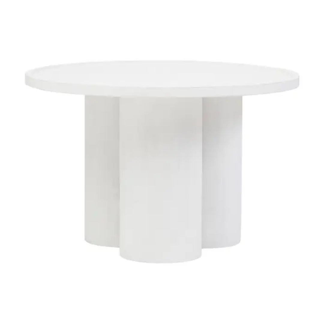 Whitewash Mango Wood Pillar Coffee Table