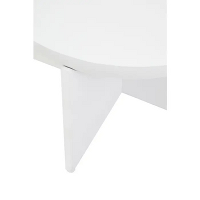 Whitewash Mango Wood Round Coffee Table