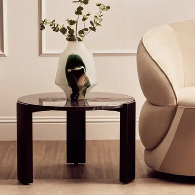 Palmermo Black Marble Round Coffee Table (2 sizes available)