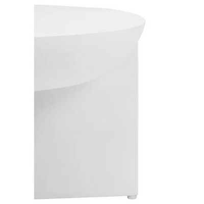 Whitewash Mango Wood Round Coffee Table