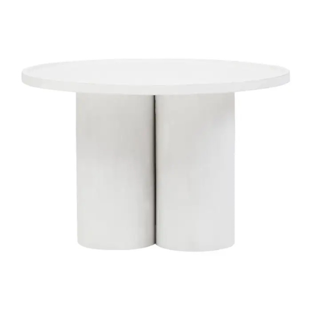 Whitewash Mango Wood Pillar Coffee Table