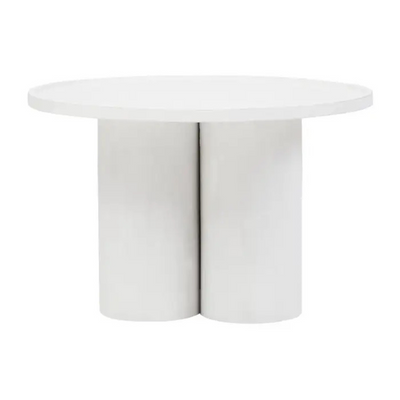 Whitewash Mango Wood Pillar Coffee Table