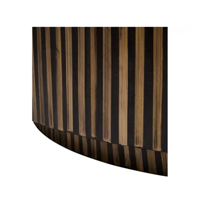 Bamboo Inlay Round Coffee Table