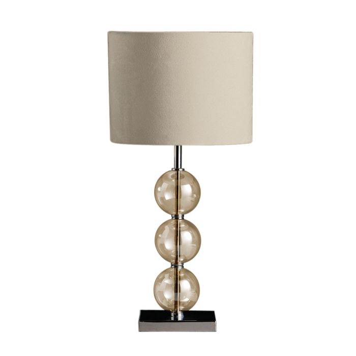 MIST CREAM SUEDE EFFECT SHADE TABLE LAMP